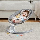 Baby schommelstoeltjes - babyschommel - wipstoeltje - 5 schommelsnelheden - met speeltjes en klamboe - 65 x 65 x 71.5cm - Grijs - Outlet