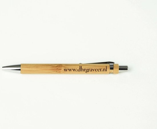Houten pen met naam - set 2 stuks - logo - tekst | met met naam | pen  graveren | hout... | bol