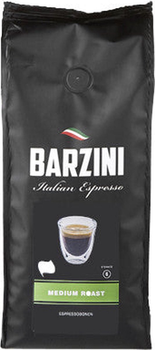 Barzini Medium Roast Espresso UTZ SG koffiebonen - Medium Roast - Geschikt voor Espresso koffie - Italiaanse koffiebonen - 500gr koffie