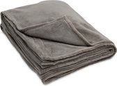 Navaris XL deken met mouwen - Wasbare knuffeldeken voor volwassenen - 200 x 150cm - Met mouwen - Taupe