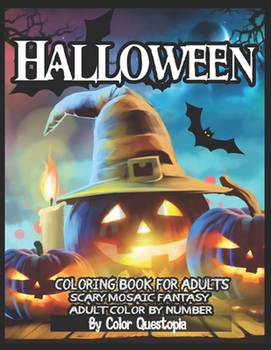 Fun Adult Color by Number Coloring- Halloween Coloring Book  ... - cover