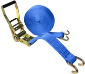 Spanband 50 mm 5 ton 10M Blauw + Klauwhaak
