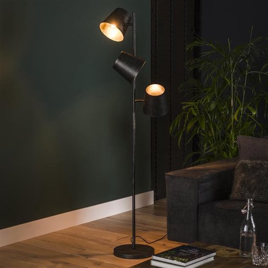 struik vertalen Soeverein Crea Vloerlamp woonkamer/slaapkamer 3x Ø18 Kinetic / Charcoal - Industrieel  Design... | bol.com