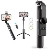 Garpex® Selfie Stick - Selfie Stick Samsung - Selfie Stick iPhone - Selfiestick Universeel - Selfie Stick Tripod - Met Bluetooth