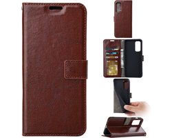 Bookcase Geschikt voor: OnePlus Nord N10 - Bruin - portemonnee hoesje