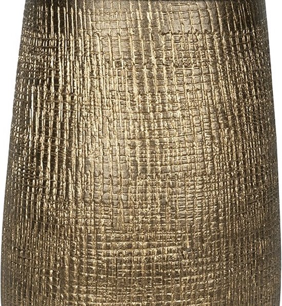 Hoge pot Ryan Shiny Gold 27x50 cm ronde gouden bloempot voor binnen