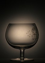 Dibond - Keuken / Eten / Voeding - Glas in bruin / beige / zwart - 100 x 150 cm.