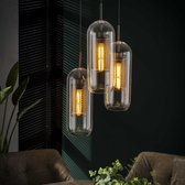 Hoyz - Hanglamp Cilinder - 3xØ15 - Getrapt - Glas