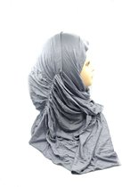 Mooie Grijze hoofddoek, hijab, instant hijab.