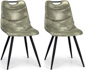 Stoel Barossa kleur olijfgroen (set van 2 stoelen)