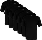 Paulo Vici Basics T-shirt heren - 6-pack - Zwart - Ronde hals