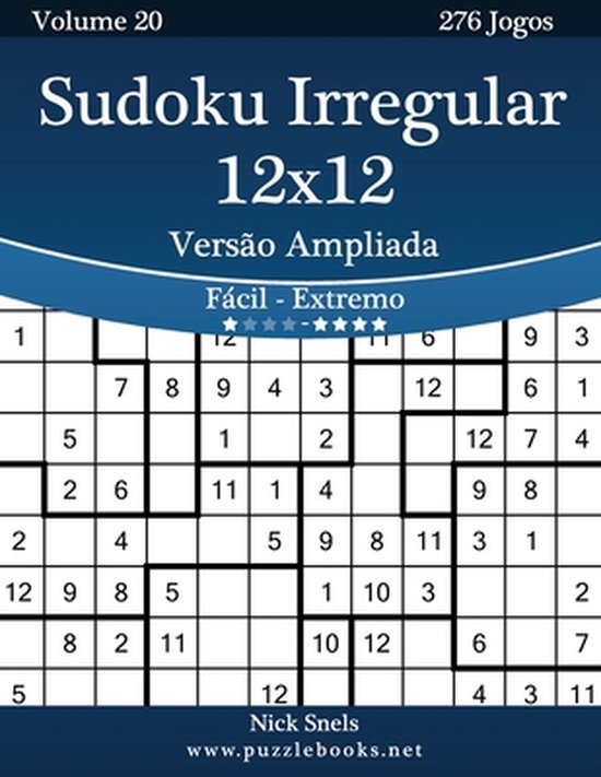 Sudoku Grande 12x12 Versão Ampliada - Fácil ao Extremo - Volume 20