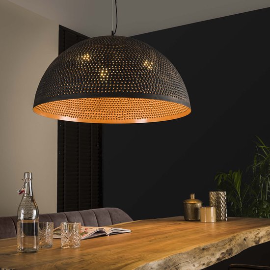 Crea Hanglamp Ø70 punch / Zwart bruin – Industrieel lampen – Design Plafond lamp