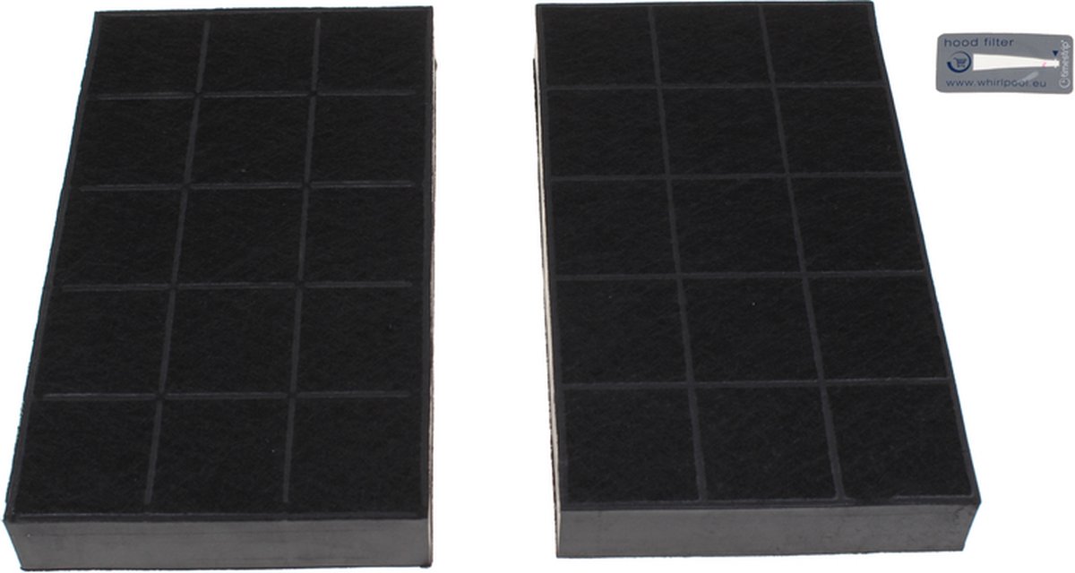 WPRO - CHF237 Koolstoffilter Voor Afzuigkap B237 - (doos Van 2stuks) 235X133X20 - 481281728312