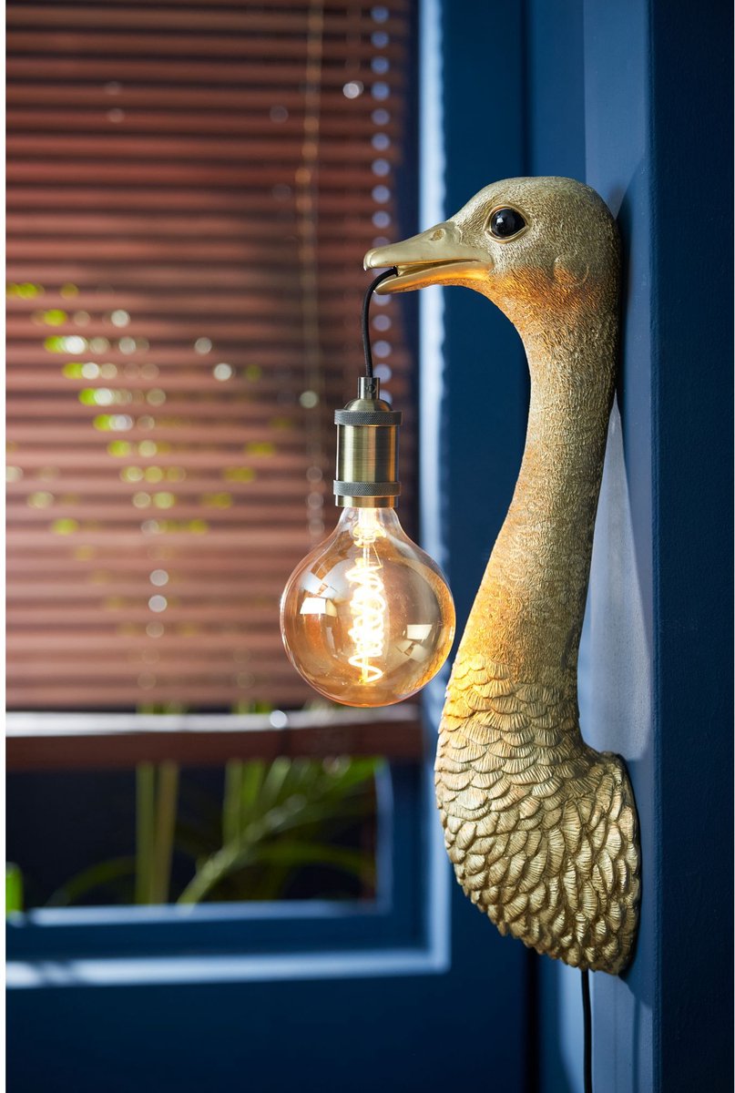 Light & Living Wandlamp Ostrich - Goud - 18x15,5x57,5cm - Binnen Modern |  bol.com