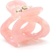 Haarspeld Klem Mini Open Marmer Print Licht Roze