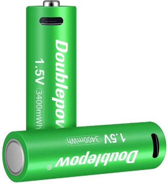 MaxiQualis USB Oplaadbare Li-ion Batterij 3400mWh - Marktleider Hoge  Capaciteit - AA... | bol.com