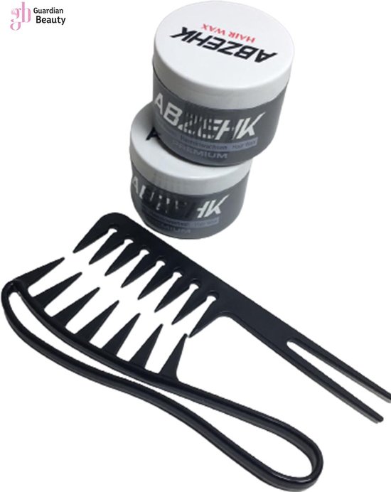 Abzehk Hair Wax met Styling Kamen White Wet Look 300ml