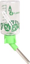 Flamingo drinkfles transparant groen - kunststof - 100ml - 4.8cm l x 4.5cm b x 14cm h