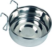 Flamingo eet- en drinkpot avaro zilver - inox - 8cm l x 10cm b x 6cm h