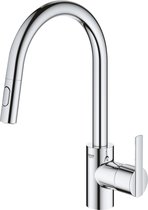 GROHE QuickFix Feel Keukenkraan - draaibare uitloop - uittrekbare handdouche - chroom