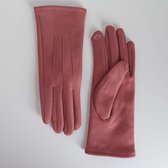 Yoonz - Handschoenen - Met Stiksel - Touchscreen Handschoenen - One Size - Oud Roze