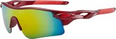 Premium | Fietsbril | Sportbril | Beschermcase| Racefiets | Rood- Oranje - Groen|  Wielrennen | Mountainbike | MTB | Sport Fiets Bril| Zonnebril | UV Bescherming | Spiegelglazen