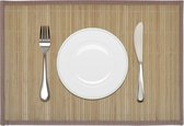 Decoways - 6 st Placemats 30x45 cm bamboe bruin