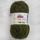 Himalaya Dolphin Baby 80361 Khaki Fluwelen Garen, Breien en Haken, 100g, Super Zacht, Fluweel Breigaren, Volumineuze Pluche, Schijnen Fluweelachtig, Chenille Dolfijn Baby Wol, Amigurumi, Vell