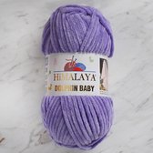 Himalaya Dolphin Baby 80364 Lichtpaars Fluwelen Garen, Breien en Haken, 100g, Super Zacht, Fluweel Breigaren, Volumineuze Pluche, Schijnen Fluweelachtig, Chenille Dolfijn Baby Wol, Amigurumi,