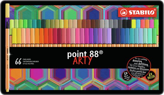 STABILO point 88 - Pack de 10 feutres fins - 0,4 mm - couleurs