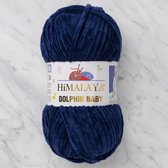 Himalaya Dolphin Baby 80321 Blauw Fluwelen Garen, Breien en Haken, 100g, Super Zacht, Fluweel Breigaren, Volumineuze Pluche, Schijnen Fluweelachtig, Chenille Dolfijn Baby Wol, Amigurumi, Vell