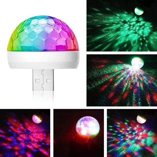 Éclairage de fête Mini Disco Lampe USB - Projecteur sur son - Éclairage de  fête LED 