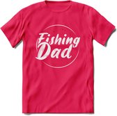 Fishing Dad - Vissen T-Shirt | Rood | Grappig Verjaardag Vis Hobby Cadeau Shirt | Dames - Heren - Unisex | Tshirt Hengelsport Kleding Kado - Roze - XXL