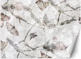 Trend24 - Behang - Vlinders Aquarel - Behangpapier - Behang Woonkamer - Fotobehang - 350x245 cm - Incl. behanglijm