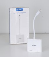 Originele Onten Lightning HDMI Adapter | Lightning naar Beeldscherm AV adapter - FULL HD- HDMI TV | Geschikt voor alle Apple iPhone - iPad