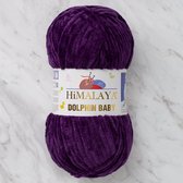 Himalaya Dolphin Baby 80328 Purper Fluwelen Garen, Breien en Haken, 100g, Super Zacht, Fluweel Breigaren, Volumineuze Pluche, Schijnen Fluweelachtig, Chenille Dolfijn Baby Wol, Amigurumi, Vel