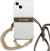 Apple iPhone 13 Pro Hoesje Guess Transparant met Logo | Crossbody