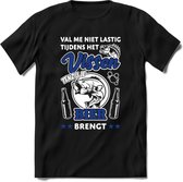 Val Me Niet Lastig Tijdens Het Vissen T-Shirt | Blauw | Grappig Verjaardag Vis Hobby Cadeau Shirt | Dames - Heren - Unisex | Tshirt Hengelsport Kleding Kado - Zwart - 3XL