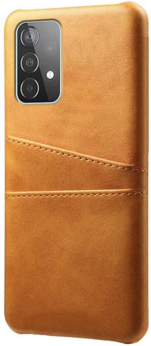 Backcover geschikt voor Samsung Galaxy A52 - Bruin - PU Leer - Pasjeshouder