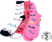 Jouw medische shop - Medische sokken - 3 paar - Maat 36-40 - Medsocks - sokken - Wit hartslag - Cardiologie - Pillen - Sokken - Verpleegkunde - Geneeskunde - Verpleegkundige - Dokt