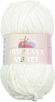 Himalaya VELVET 90063 Gebroken Wit Fluwelen Garen, Breien en Haken, 100g, Super Zacht, Fluweel Breigaren, Volumineuze Pluche, Schijnen Fluweelachtig, Chenille Dolphin Baby Wol, Amigurumi, Vel