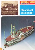 bouwplaat / modelbouw in karton Raderstoomboot Mississippi, schaal 1:100