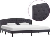 vidaXL Bedframe stof donkergrijs 180x200 cm