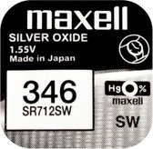 MAXELL 346 - SR712SW - Pile Knoopcel en oxyde d'argent - Pile pour montre - 2 (deux) pièces