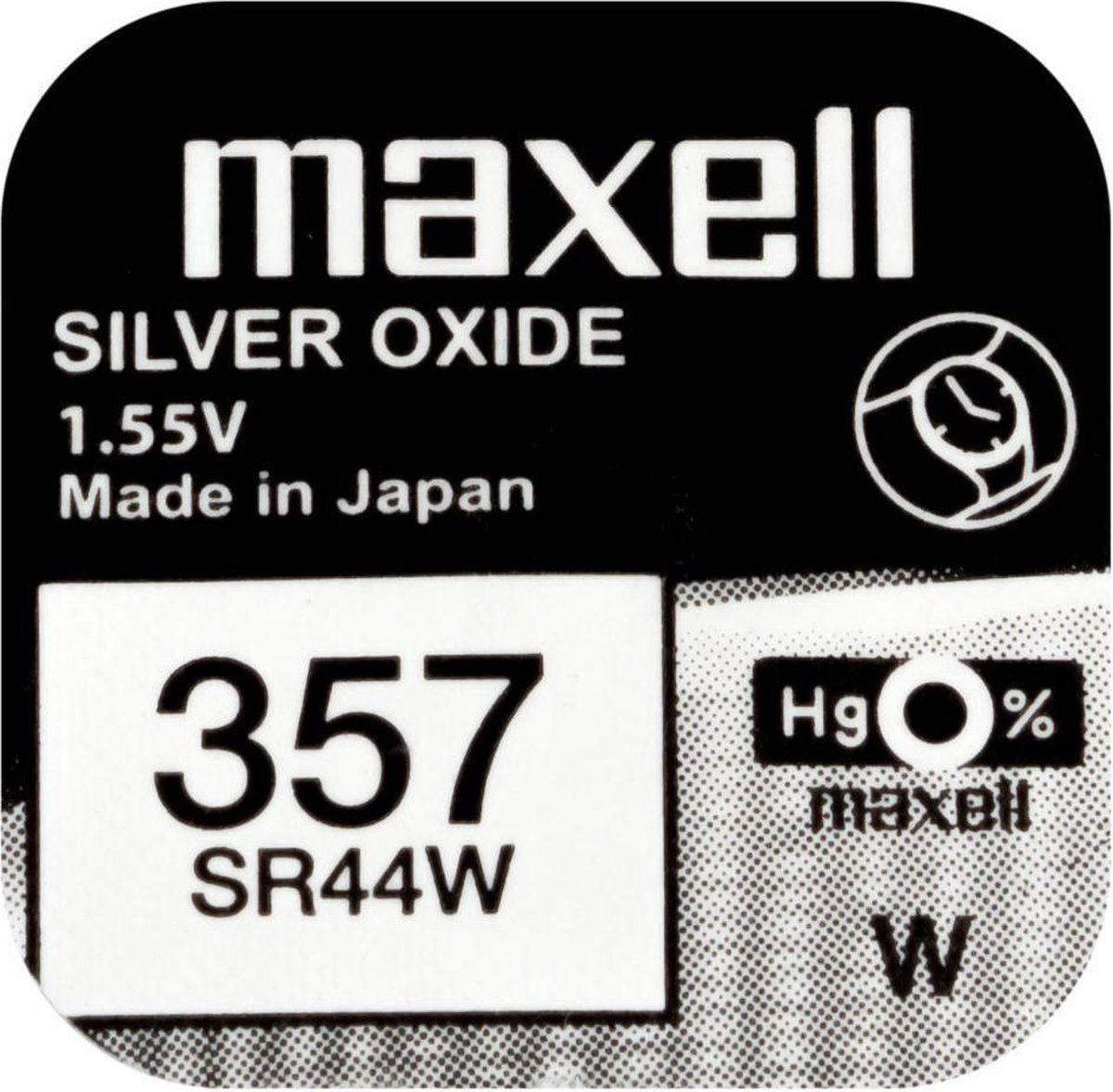 MAXELL 357 - SR44W - Zilveroxide Knoopcel - horlogebatterij - 2 (twee) stuks
