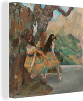 Canvas Schilderij Ballet dancers - schilderij van Edgar Degas - 20x20 cm - Wanddecoratie