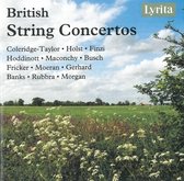 Albumhoes met de titel 'British String Concertos' en een veld met wilde bloemen en gras.