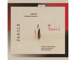 Schola Heidelberg & Ensemble Aisthesis - Parole E Testi (CD)