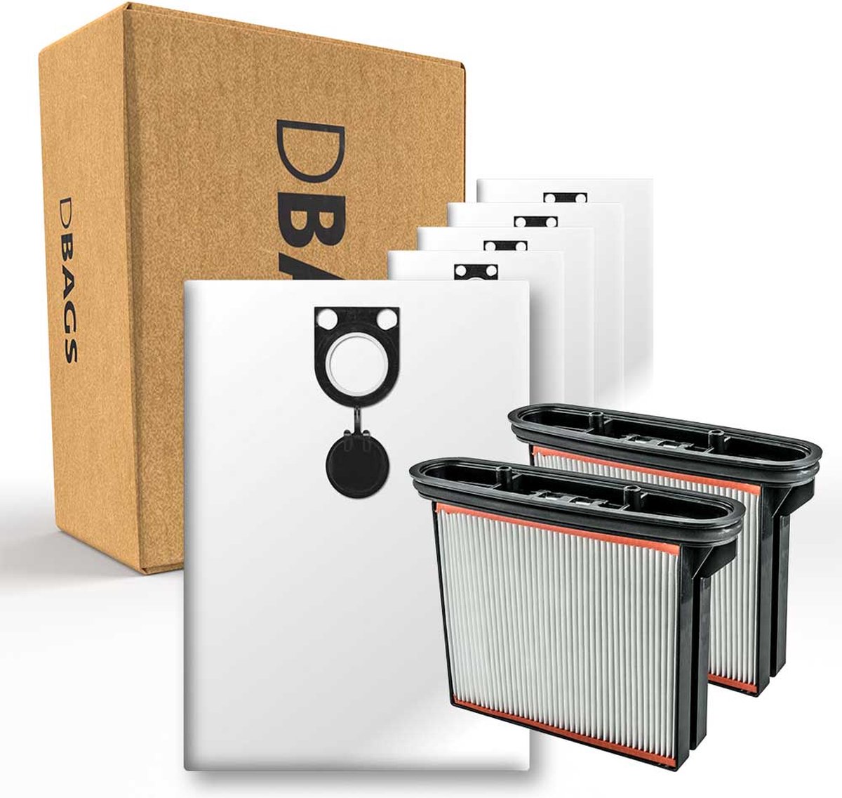 DBAGS® Filter Geschikt voor Starmix ISP & ISC 25L & 35L 5 Stuks + 2 Filters wasbaar | ServiceBox
